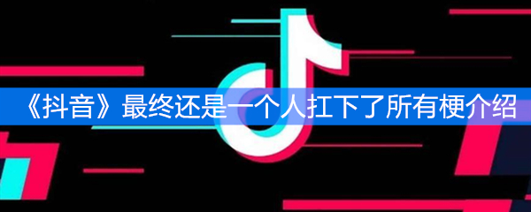 《抖音》最终还是一个人扛下了所有梗介绍