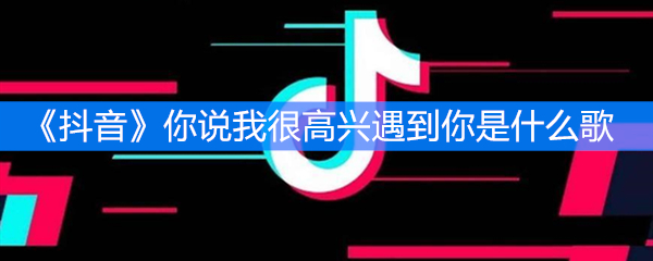 《抖音》你说我很高兴遇到你是什么歌