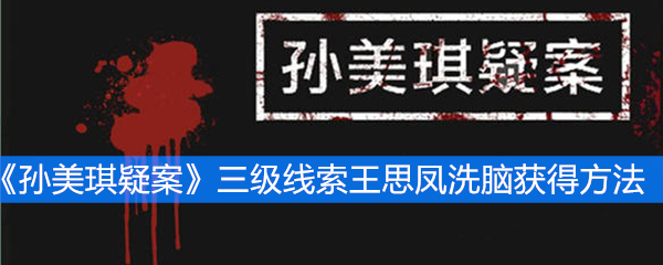 《孙美琪疑案》三级线索王思凤洗脑获得方法