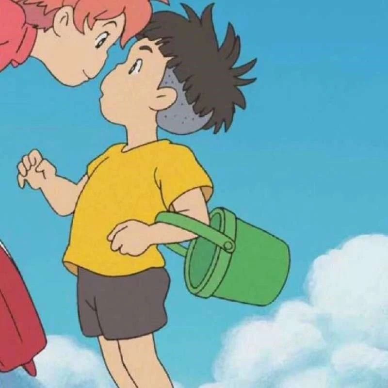 《微信》朋友圈波妞宗介情侣头像背景
