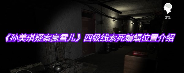 《孙美琪疑案嬴雪儿》四级线索死蝙蝠位置介绍