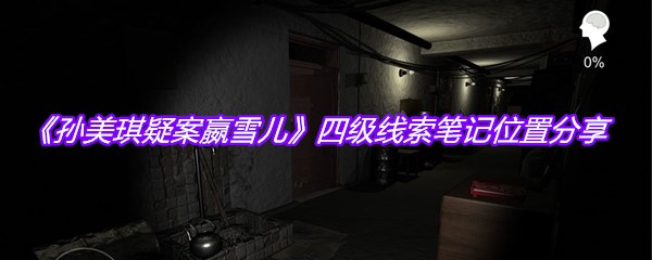 《孙美琪疑案嬴雪儿》四级线索笔记位置分享