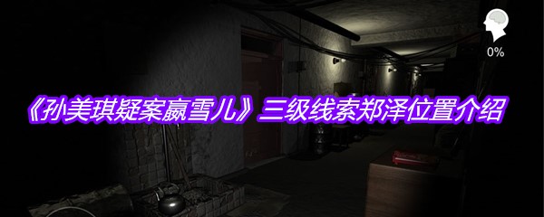 《孙美琪疑案嬴雪儿》三级线索郑泽位置介绍