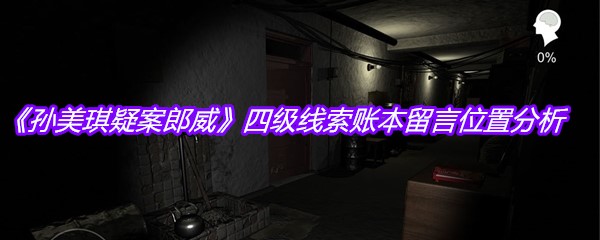 《孙美琪疑案郎威》四级线索账本留言位置分析