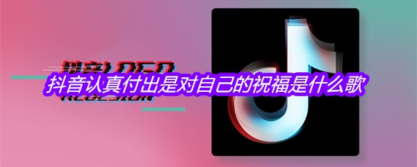 抖音认真付出是对自己的祝福是什么歌