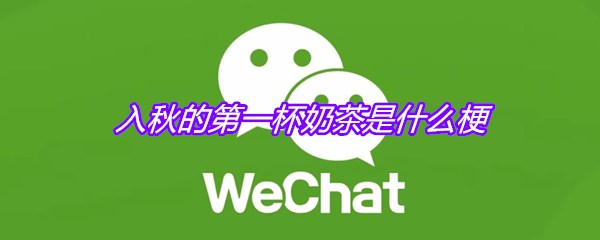 入秋的第一杯奶茶是什么梗