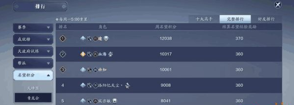 《天涯明月刀》手游名望等级提升方法