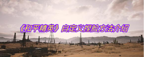 《和平精英》自定义捏脸方法介绍