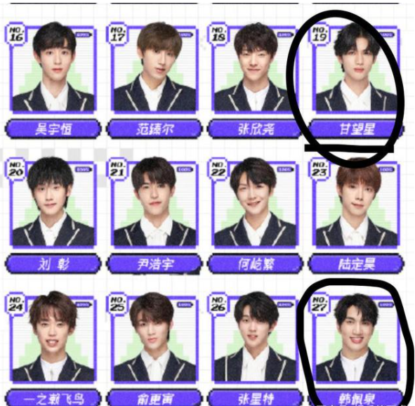 《创造营4》学员首次排名公布