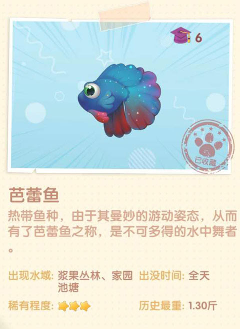 《摩尔庄园》芭蕾鱼图鉴
