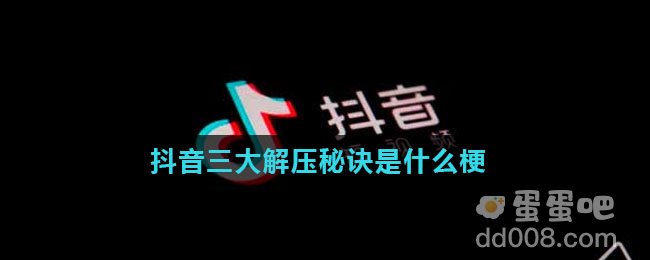 抖音三大解压秘诀是什么梗
