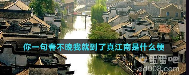 你一句春不晚我就到了真江南是什么梗