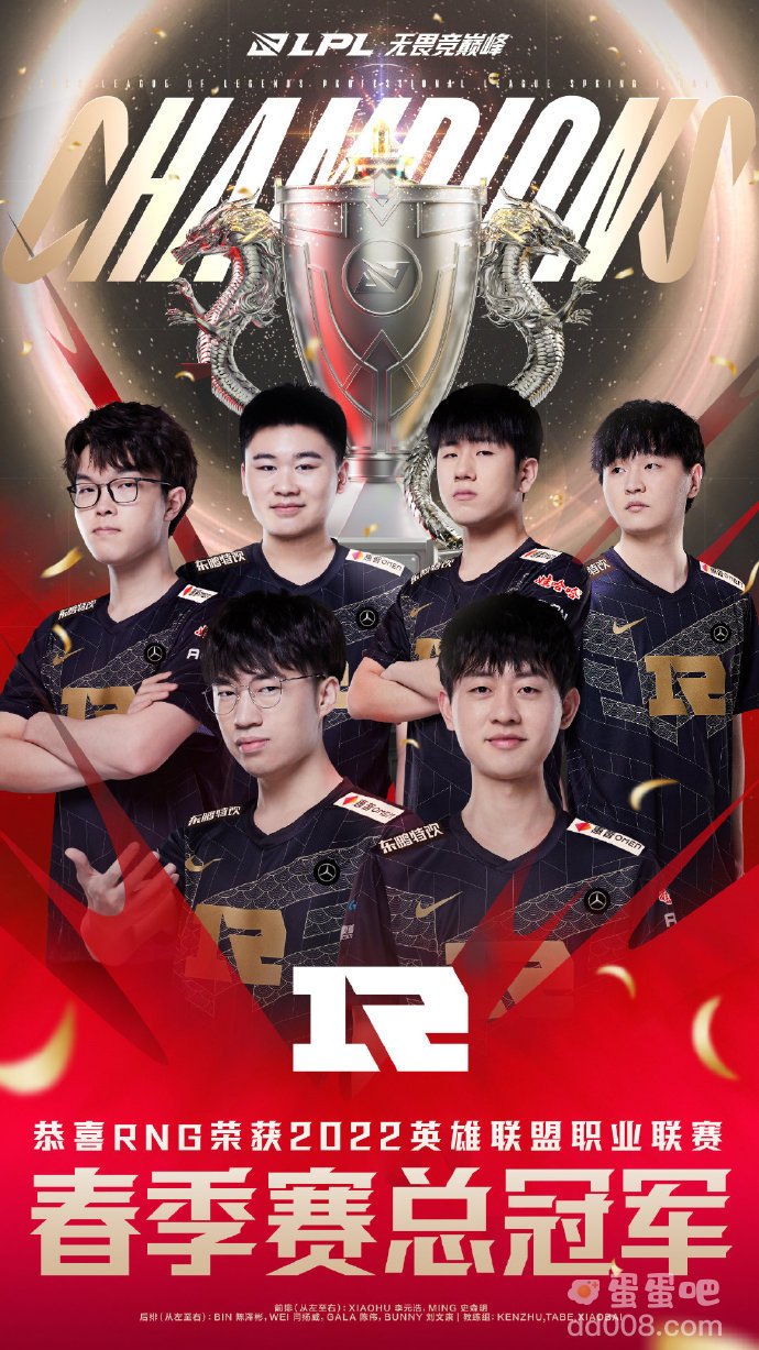 RNG 3:2 战胜 TES 拿下《英雄联盟》春季赛总冠军，代表 LPL 再战 MSI