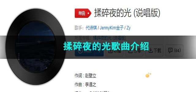 《抖音》揉碎夜的光歌曲介绍