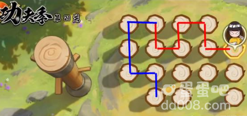 《火影忍者手游》功夫季功夫一笔画第21关攻略