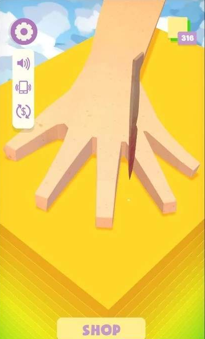 刀戳手指缝截图