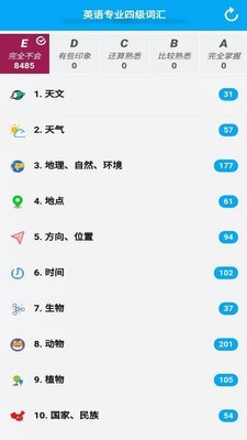 分类背单词截图