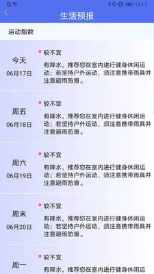 趣味天气预报截图