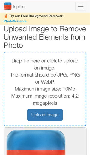 inpaint去水印截图