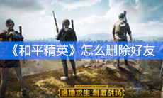 《和平精英》怎么删除好友
