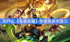 为什么《王者荣耀》亲密关系不显示