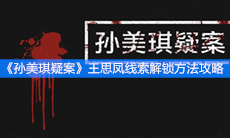 《孙美琪疑案》王思凤线索解锁方法攻略