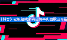 《抖音》老板给我来碗忘情牛肉面歌曲介绍