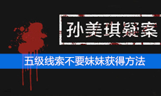 《孙美琪疑案》五级线索不要妹妹获得方法
