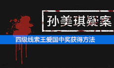 《孙美琪疑案》四级线索王爱国中奖获得方法