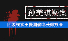 《孙美琪疑案》四级线索王爱国偷电获得方法