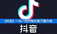 《抖音》一元一次方程太贵了梗介绍