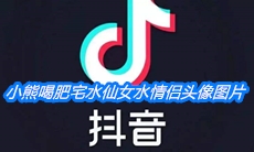 《抖音》小熊喝肥宅水仙女水情侣头像图片