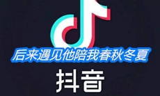 《抖音》后来遇见他陪我春秋冬夏是什么歌