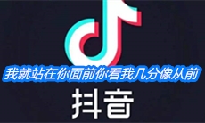 《抖音》我就站在你面前你看我几分像从前拍摄方法