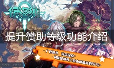 《伊洛纳》提升赞助等级功能介绍