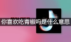 抖音你喜欢吃青椒吗是什么意思
