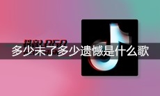 抖音多少未了多少遗憾街巷传闻间都付之笑谈是什么歌