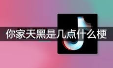 抖音你家天黑是几点什么梗