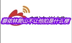 蔡依林爬山不让他拍是什么梗