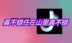 抖音真不错住在山里真不错是什么梗