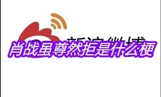 肖战虽尊然拒是什么梗