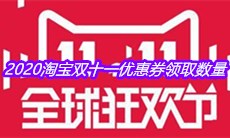 2020淘宝双十一优惠券领取数量介绍