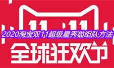 2020淘宝双11超级星秀猫组队方法