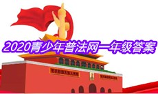 2020青少年普法网一年级答案