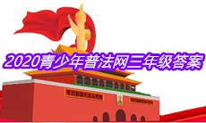 2020青少年普法网三年级答案