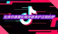 抖音如果你愿意扮做英雄来护送我的梦是什么歌