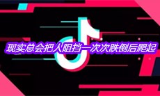 抖音现实总会把人阻挡一次次跌倒后爬起是什么歌