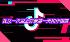 抖音我又一次爱上你像第一天和你相遇是什么歌