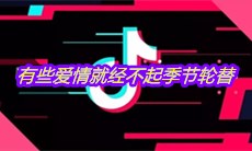 抖音有些爱情就经不起季节轮替是什么歌