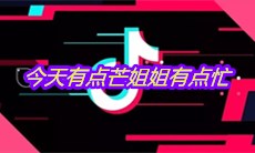 抖音今天有点芒姐姐有点忙是什么歌